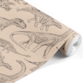 dinosaur wallpaper / wallpaper with dinosaurs / childrens wallpaper / pastelowe love wallpaper