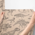dinosaur wallpaper / wallpaper with dinosaurs / childrens wallpaper / pastelowe love wallpaper