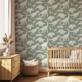 dinosaur wallpaper / wallpaper with dinosaurs / childrens wallpaper / pastelowe love wallpaper
