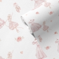 ballerina wallpaper / wallpaper with ballerina / childrens wallpaper / pastelowe love wallpaper
