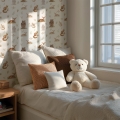 forest wallpaper / wallpaper with forest animals / childrens wallpaper / pastelowe love wallpaper