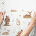 forest wallpaper / wallpaper with forest animals / childrens wallpaper / pastelowe love wallpaper