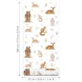 forest wallpaper / wallpaper with forest animals / childrens wallpaper / pastelowe love wallpaper