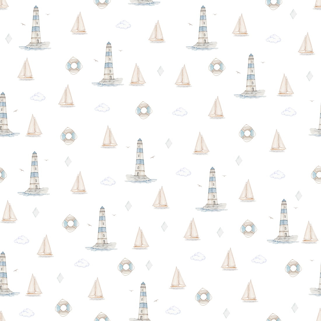 marine wallpaper / wallpaper with marine / childrens wallpaper / pastelowe love wallpaper