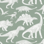 sample | wallpaper dinosaurs matcha