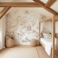 wallpaper dinosaurs sepia / dinosaurs / wallpaper for kids / wallpaper pastelowe love