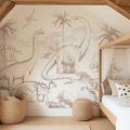 wallpaper dinosaurs sepia / dinosaurs / wallpaper for kids / wallpaper pastelowe love