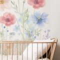 arch wall sticker /wall sticker spring garden / wall decal wildflowers / wall sticker with garden