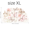 wall sticker butterflies / wall decal flowers / wall sticker with flowers