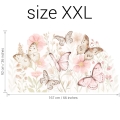 wall sticker butterflies / wall decal flowers / wall sticker with flowers