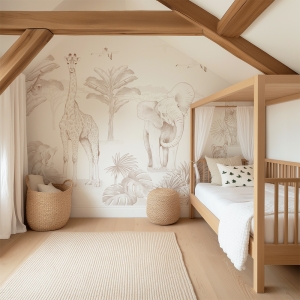 sample | mural safari sepia