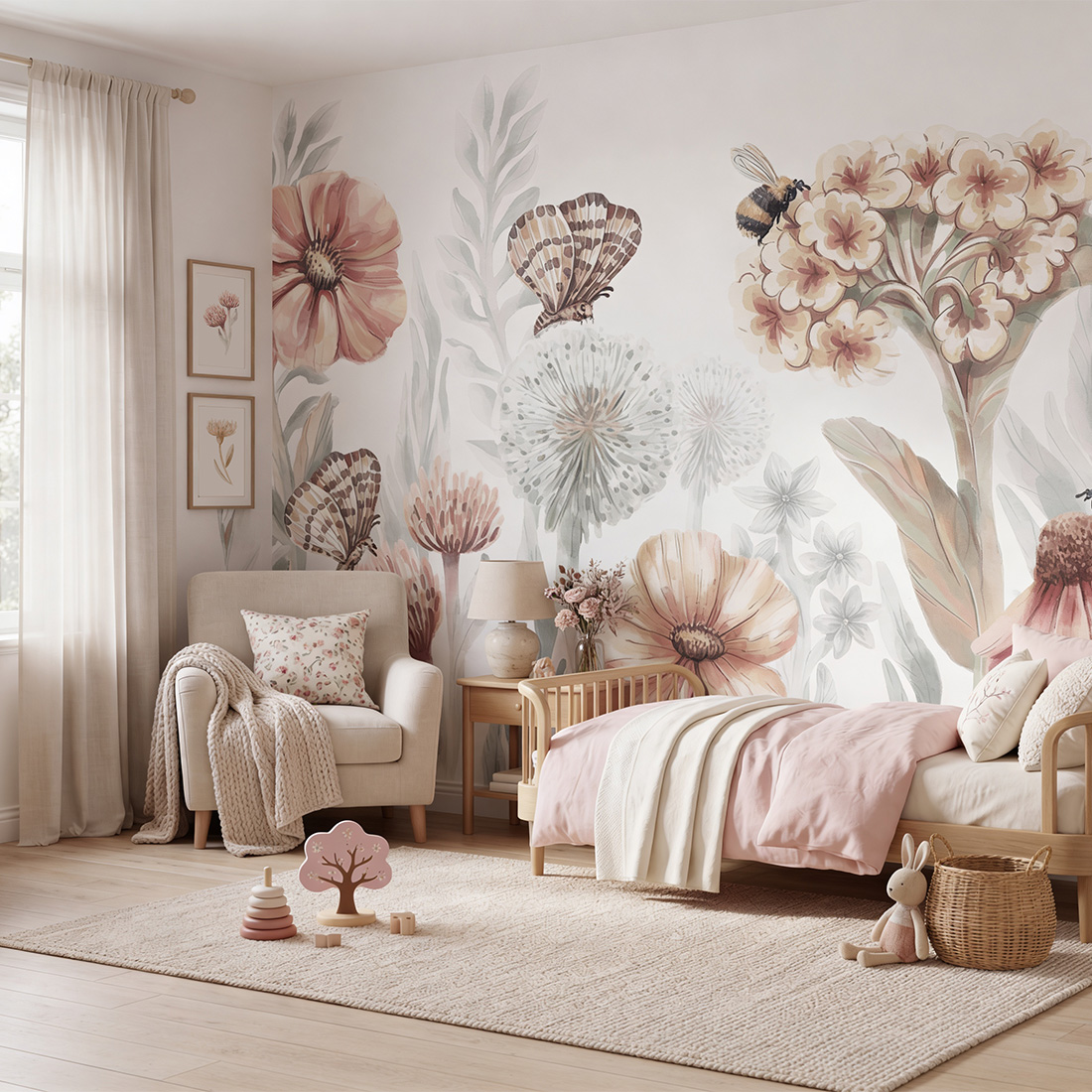 sample wallpaper / wildlfowers wallpaper / wallpaper pastelowe love
