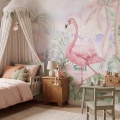 wallpaper flamingos / flamingos wallpaper / wallpaper for kids / wallpaper pastelowe love