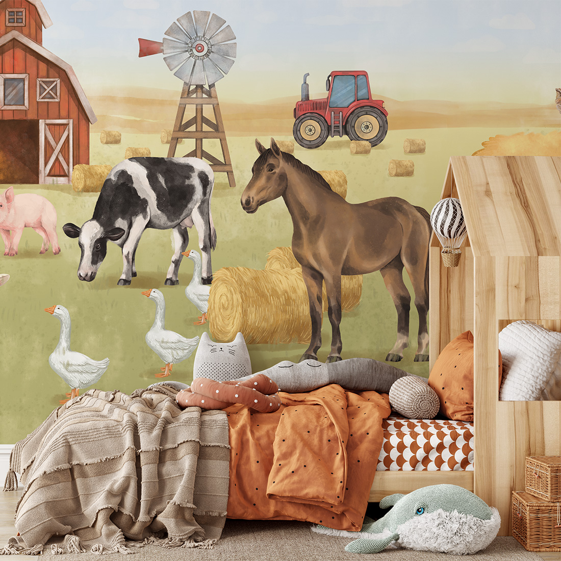 wallpaper farm / countryside wallpaper / wallpaper for kids / wallpaper pastelowe love