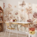 wallpaper flowers boho / floral wallpaper / wallpaper for kids / wallpaper pastelowe love