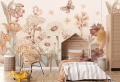 wallpaper flowers boho / floral wallpaper / wallpaper for kids / wallpaper pastelowe love