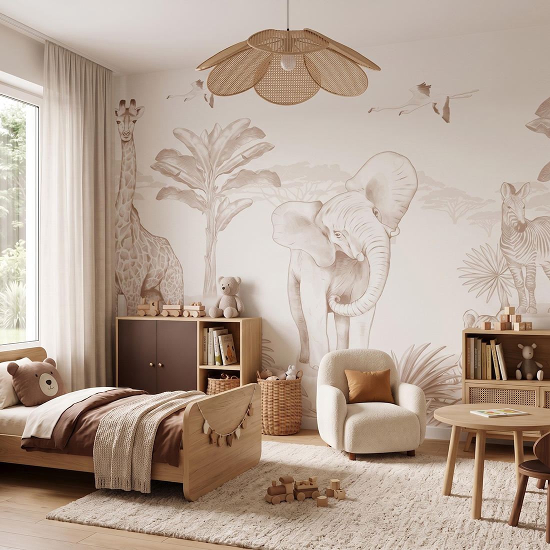wallpaper safari sepia / safari / wallpaper for kids / wallpaper pastelowe love