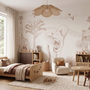 sample | mural safari sepia