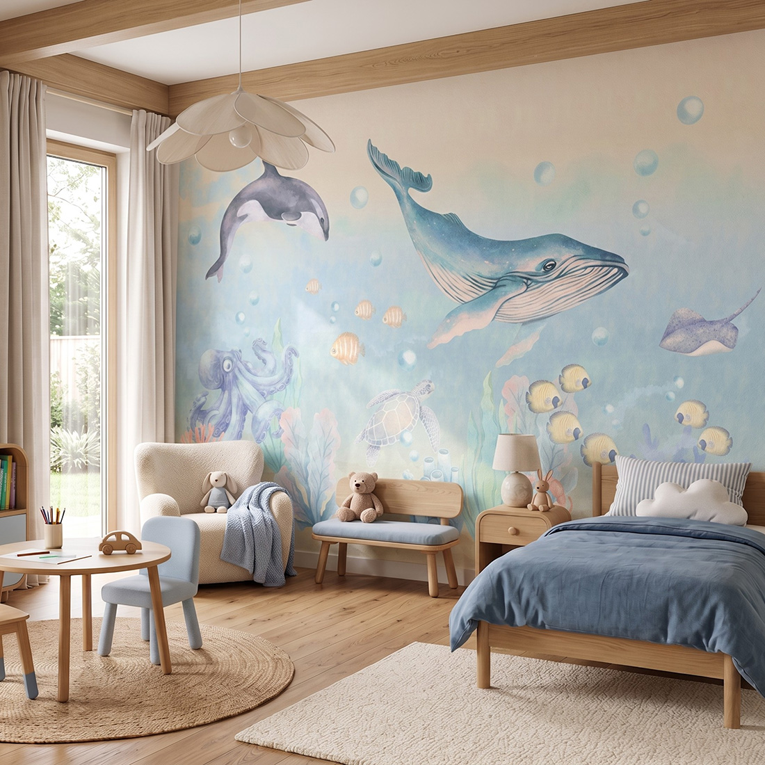 wallpaper ocean / underwater wallpaper / wallpaper for kids / wallpaper pastelowe love