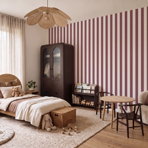 mural | strips burgundy