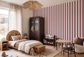 wallpaper strips burgundy / striped wallpaper / wallpaper for kids / wallpaper pastelowe love