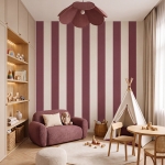 mural | strips burgundy - large