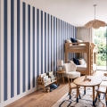 wallpaper strips navy blue / striped wallpaper / wallpaper for kids / wallpaper pastelowe love