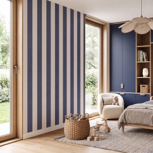 mural | strips navy blue - large