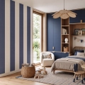 wallpaper strips navy blue / striped wallpaper / wallpaper for kids / wallpaper pastelowe love