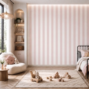 mural | strips baby pink