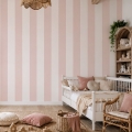 wallpaper strips baby pink / striped wallpaper / wallpaper for kids / wallpaper pastelowe love