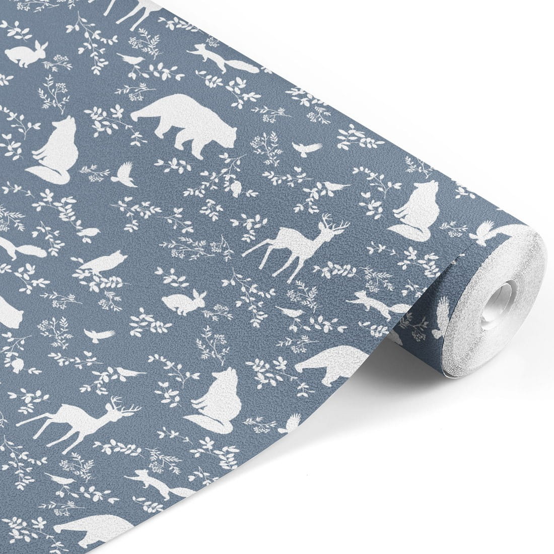 sample forest animals blue | wallpaper. kids wallpaper. room decorations