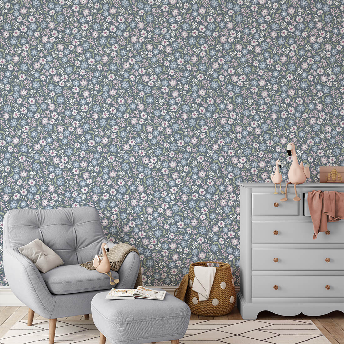 daisy wallpaper / wallpaper with daisies / children's wallpaper / pastelowe love wallpaper