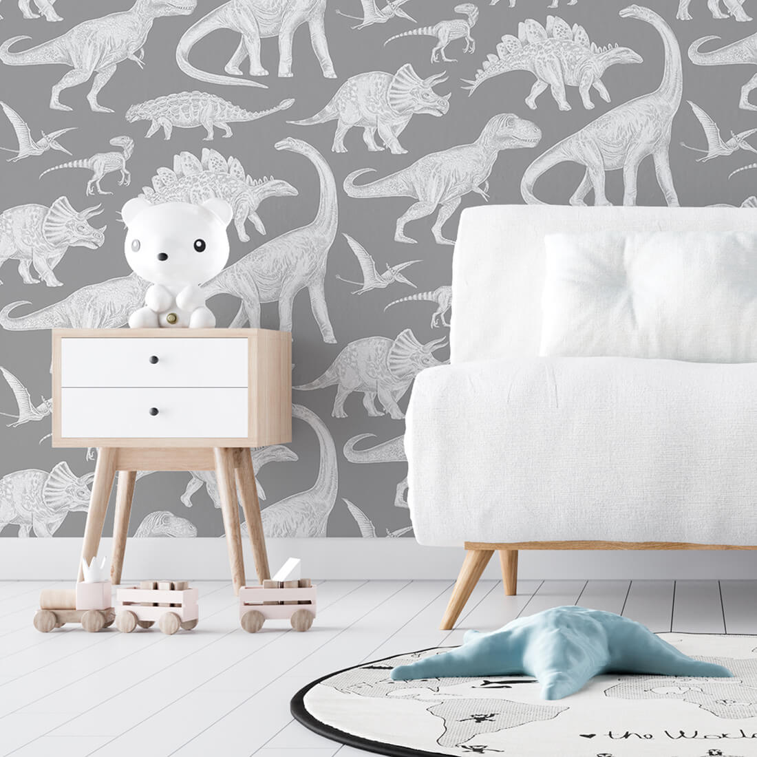 dinosaur wallpaper / wallpaper with dinosaurs / children's wallpaper / pastelowe love wallpaper