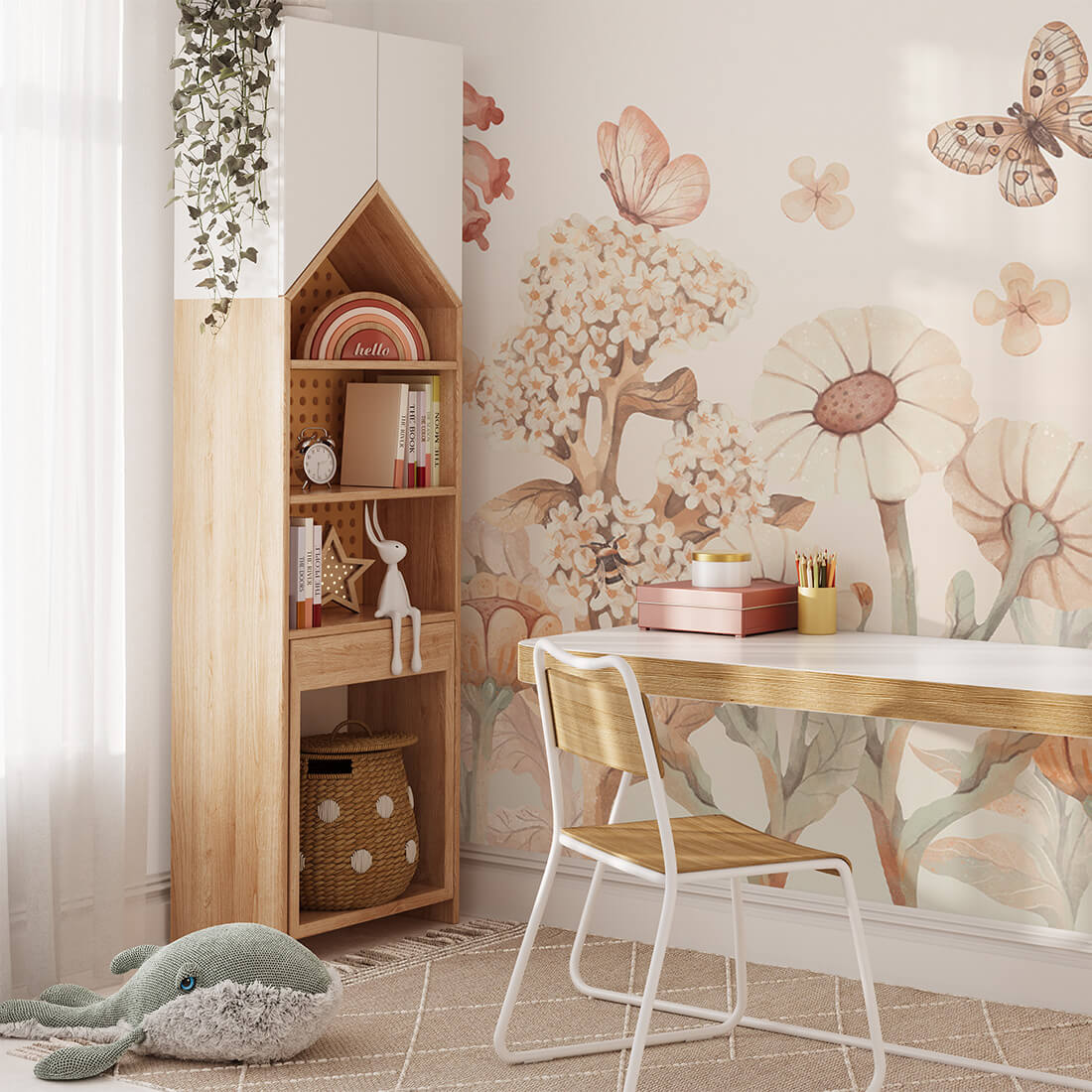 wallpaper flowers / floral wallpaper / wallpaper for kids / wallpaper pastelowe love