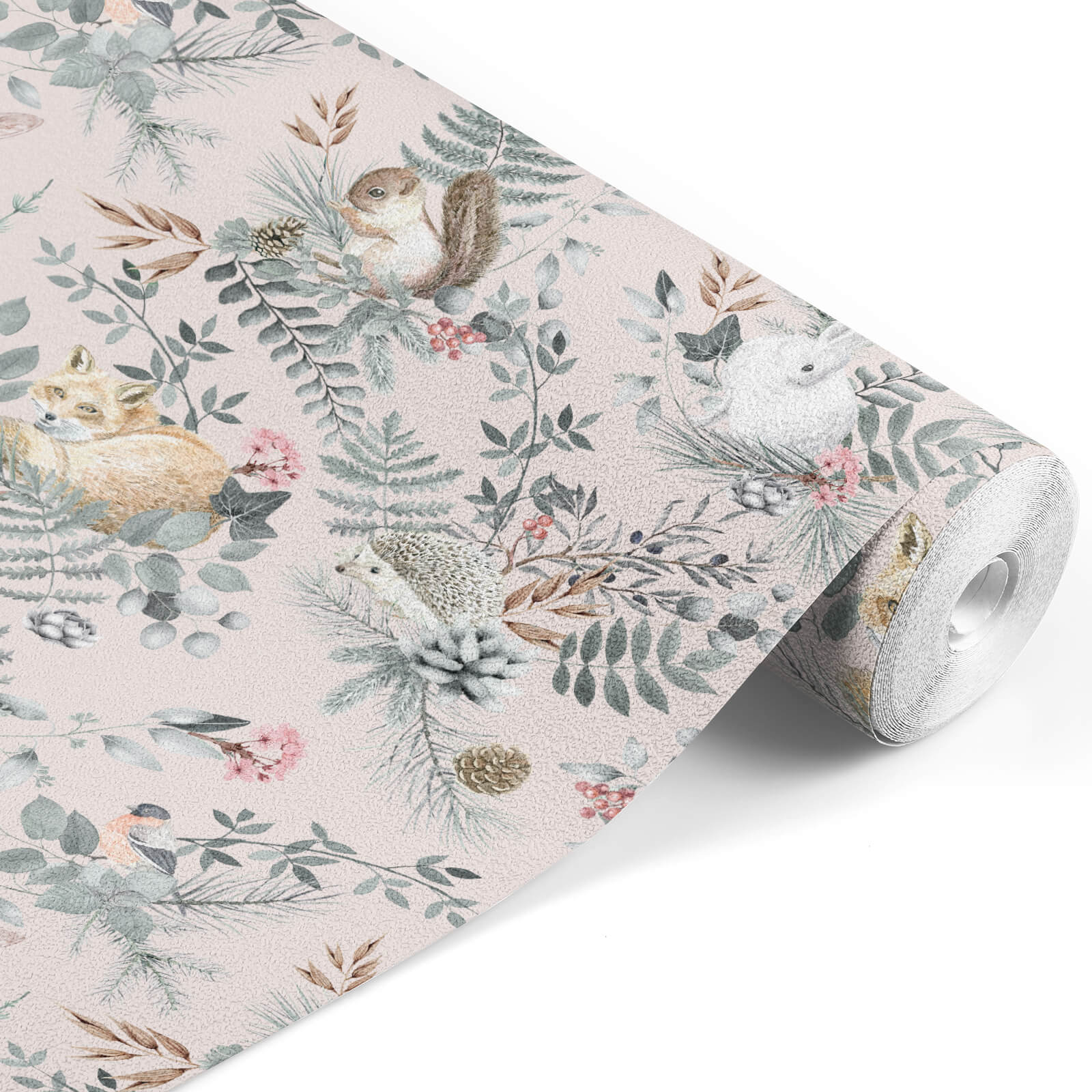 sample woodland pink | wallpaper. kids wallpaper. room decorations
