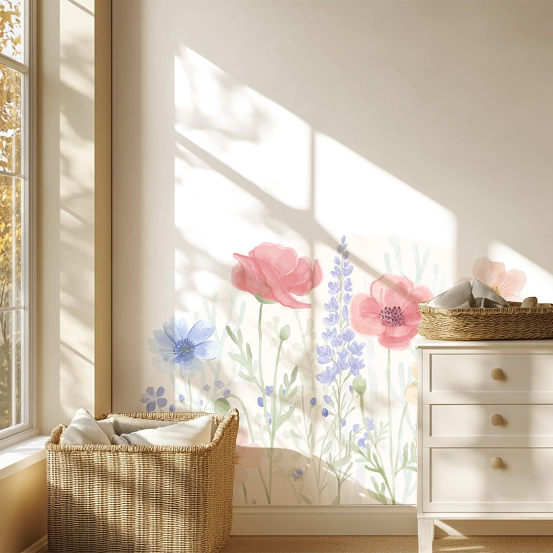 wall sticker flowers / wall decal flowers / wall sticker with flowers