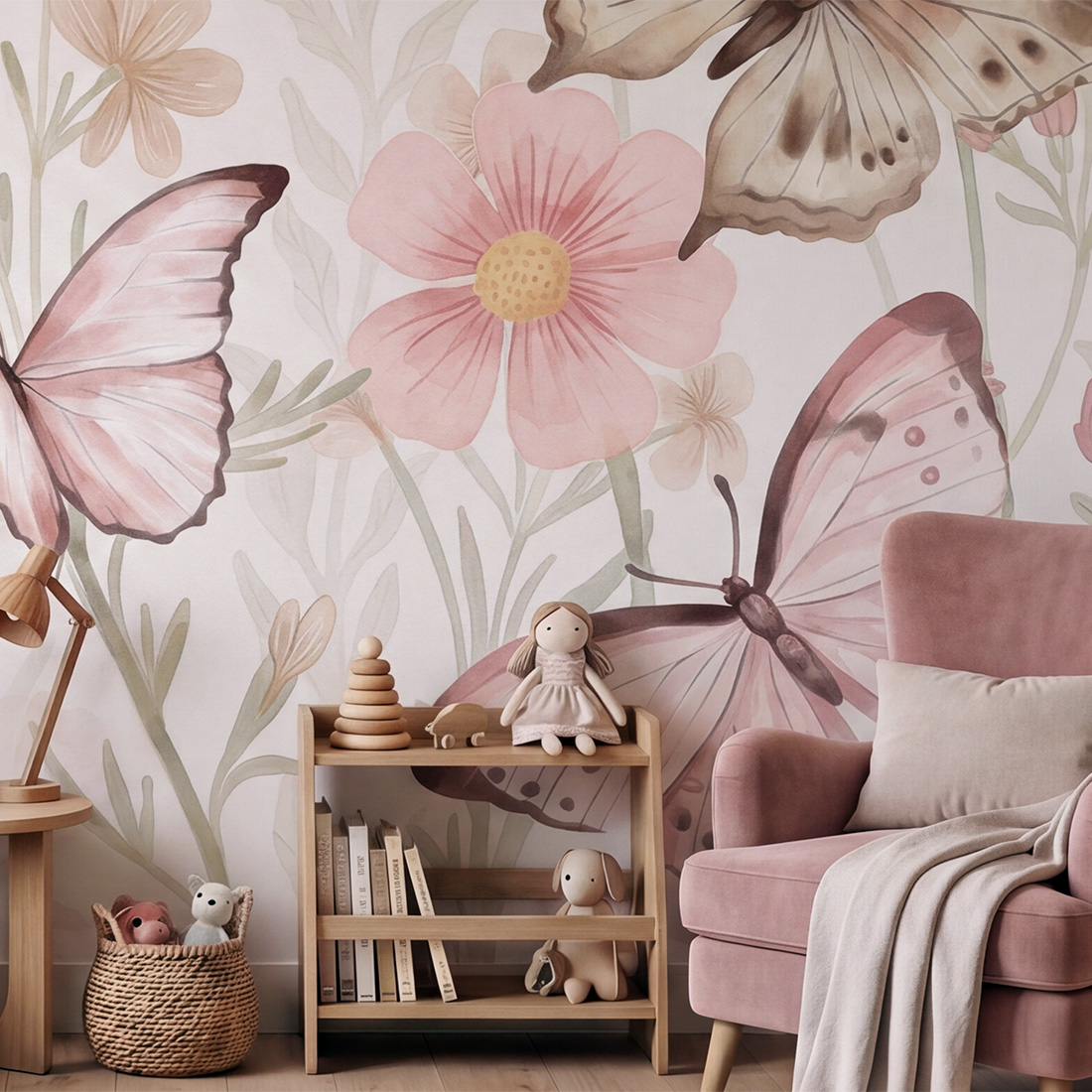 sample dino blue | wallpaper. kids wallpaper. room decorations