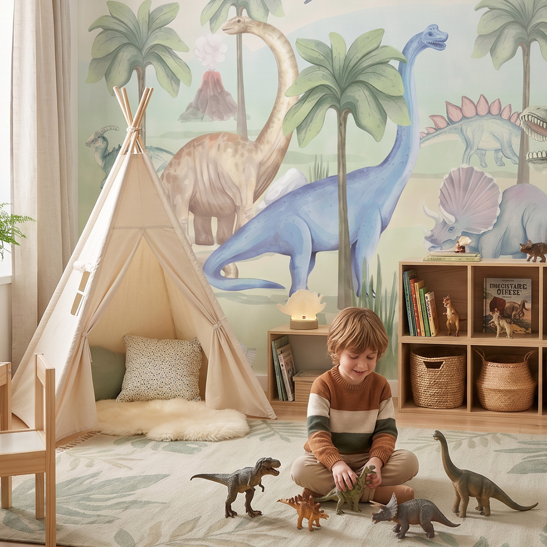 wallpaper dinosaurs / jurassic wallpaper / wallpaper for kids / wallpaper pastelowe love