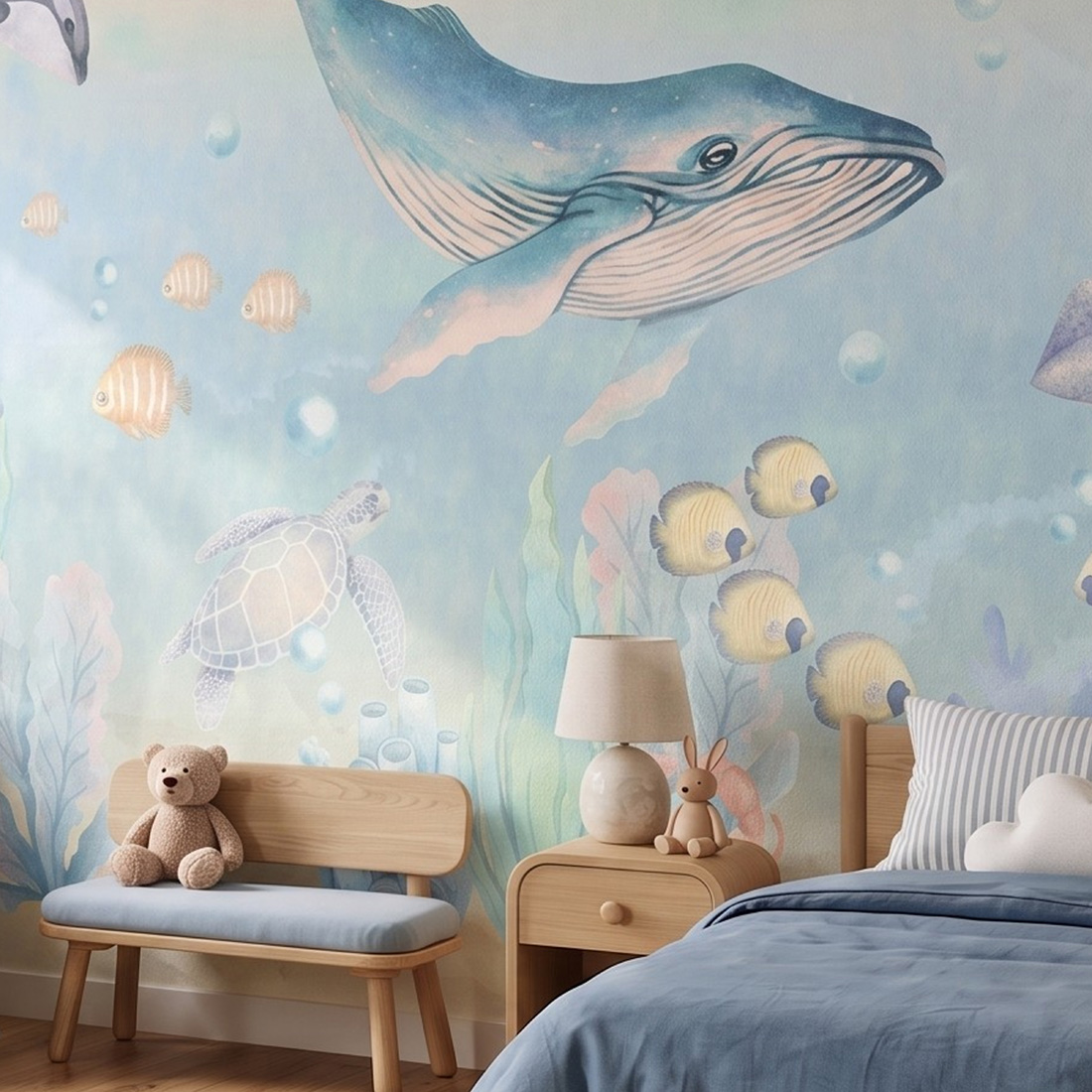 wallpaper ocean / underwater wallpaper / wallpaper for kids / wallpaper pastelowe love