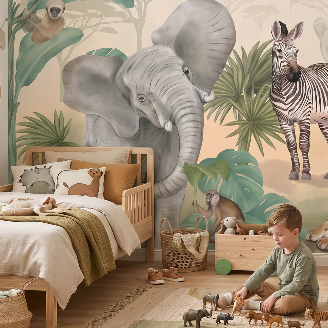 wallpaper safari / jungle wallpaper / wallpaper for kids / wallpaper pastelowe love